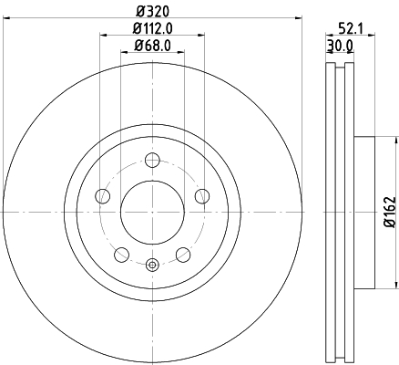 HELLA Első féktárcsa 8DD355117-191