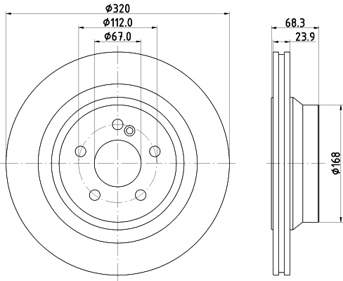 HELLA Féktárcsa, mind 8DD355122-951