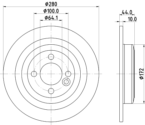 HELLA Féktárcsa, mind 8DD355122-971