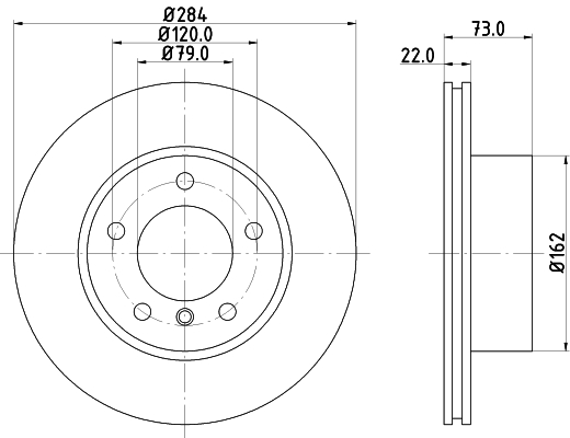 HELLA Féktárcsa, mind 8DD355118-031