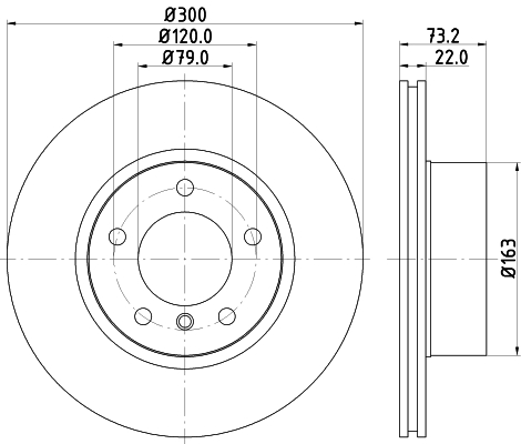 HELLA Féktárcsa, mind 8DD355118-041