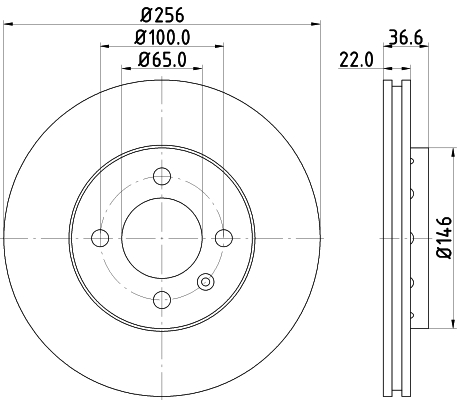 HELLA Féktárcsa, mind 8DD355118-261