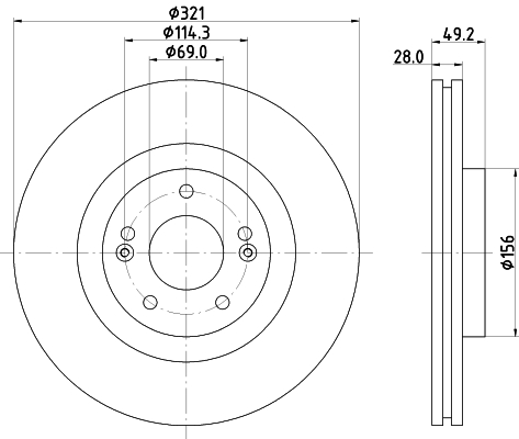 HELLA Féktárcsa, mind 8DD355131-351