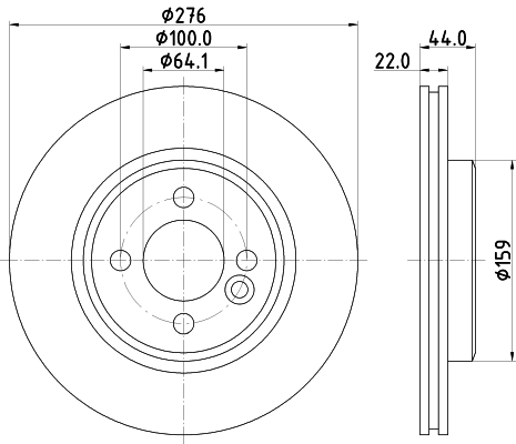 HELLA Féktárcsa, mind 8DD355131-981