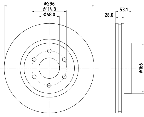 HELLA Féktárcsa, mind 8DD355126-841