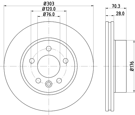 HELLA Féktárcsa, mind 8DD355125-561