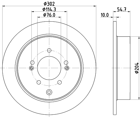 HELLA Hátsó féktárcsa 8DD355126-911