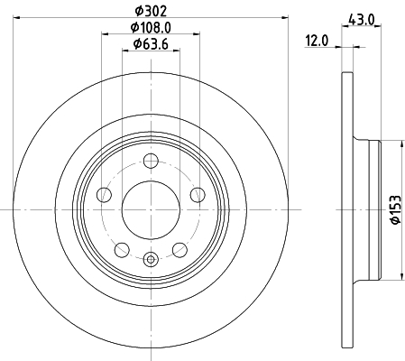 HELLA Féktárcsa, mind 8DD355126-991