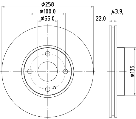 HELLA Féktárcsa, mind 8DD355131-821