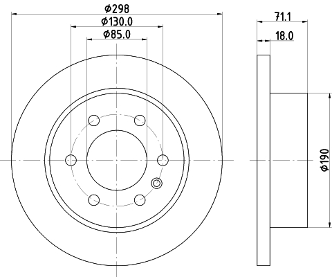 HELLA Féktárcsa, mind 8DD355131-841