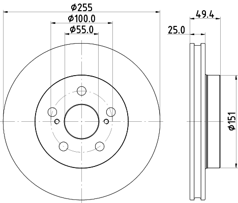 HELLA Féktárcsa, mind 8DD355131-911