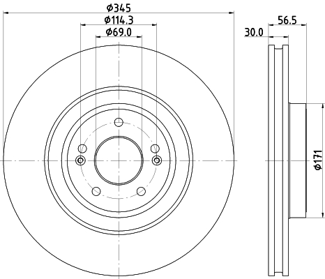 HELLA Féktárcsa, mind 8DD355132-651