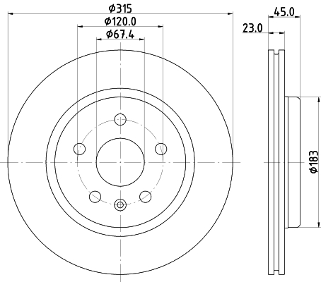 HELLA Féktárcsa, mind 8DD355132-751