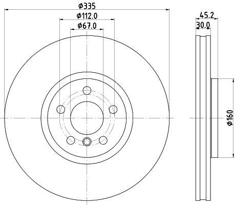 HELLA Féktárcsa, mind 8DD355133-111