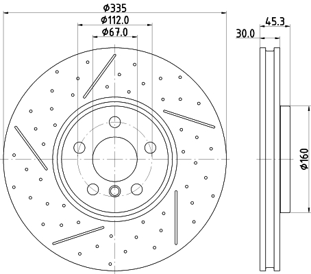 HELLA Féktárcsa, mind 8DD355133-091