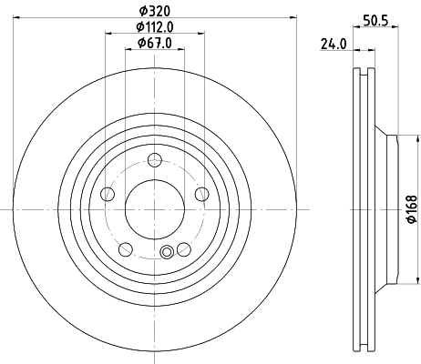 HELLA Féktárcsa, mind 8DD355133-251