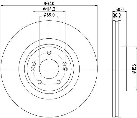 HELLA Féktárcsa, mind 8DD355134-341