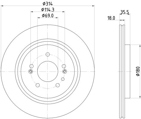 HELLA Féktárcsa, mind 8DD355135-221