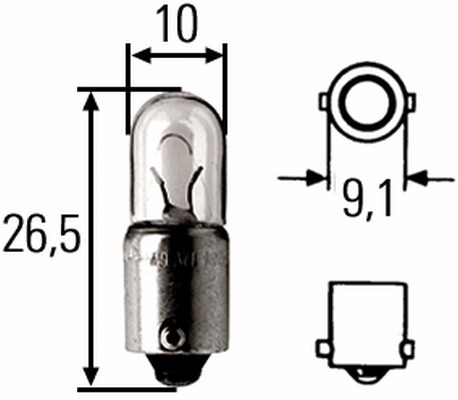 HELLA Izzó, üvegfejű 8GP008285-001