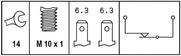 HELLA Féklámpa kapcsoló 6DD008622-691