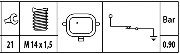 HELLA Olajnyomás kapcsoló 6ZL003259-901