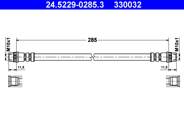 ATE Gumifékcső 24.5229-0285.3_ATE