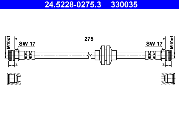 ATE Gumifékcső 24.5228-0275.3_ATE