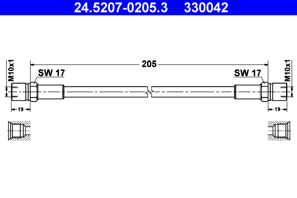 ATE Gumifékcső 24.5207-0205.3_ATE