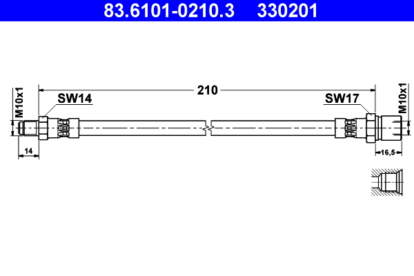 ATE Gumifékcső 83.6101-0210.3_ATE