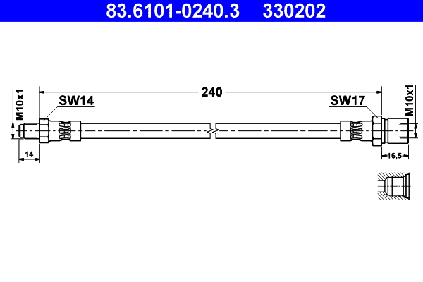 ATE Gumifékcső 83.6101-0240.3_ATE