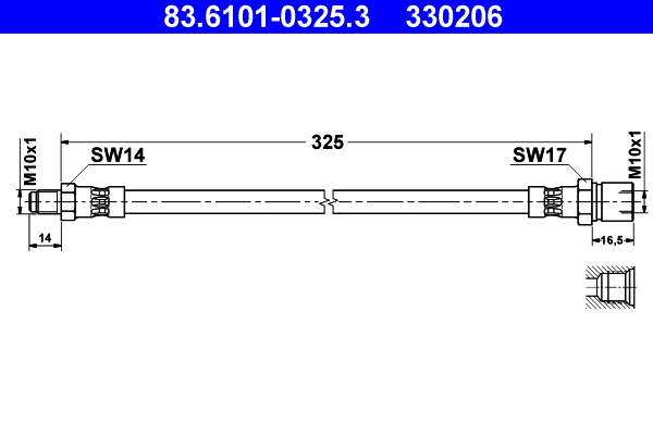 ATE Gumifékcső 83.6101-0325.3_ATE