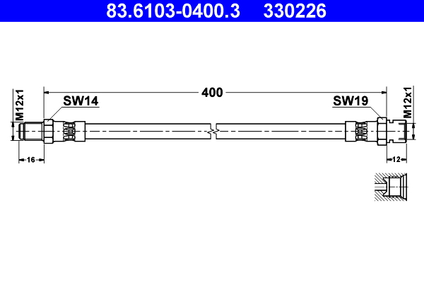 ATE Gumifékcső 83.6103-0400.3_ATE