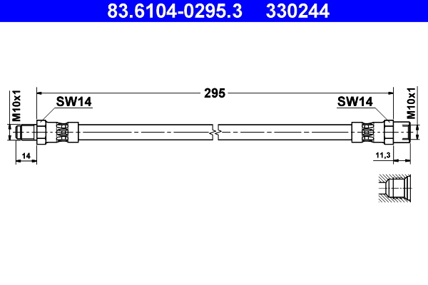 ATE Gumifékcső 83.6104-0295.3_ATE