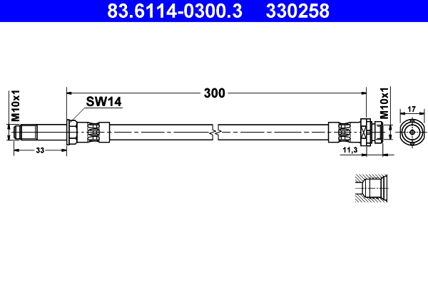 ATE Gumifékcső 83.6114-0300.3_ATE