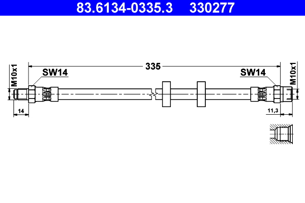 ATE Gumifékcső 83.6134-0335.3_ATE