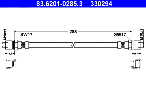 ATE Gumifékcső 83.6201-0285.3_ATE