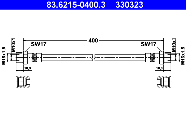 ATE Gumifékcső 83.6215-0400.3_ATE