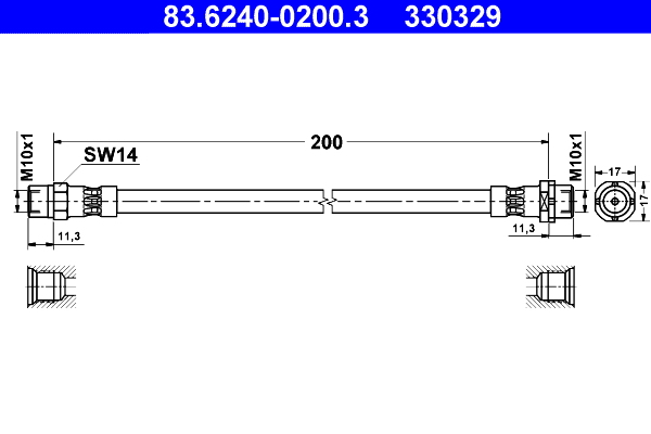 ATE Gumifékcső 83.6240-0200.3_ATE