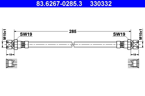 ATE Gumifékcső 83.6267-0285.3_ATE