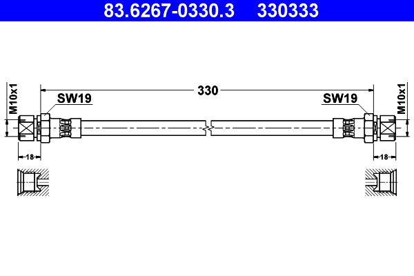 ATE Gumifékcső 83.6267-0330.3_ATE