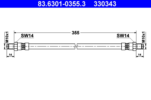 ATE Gumifékcső 83.6301-0355.3_ATE