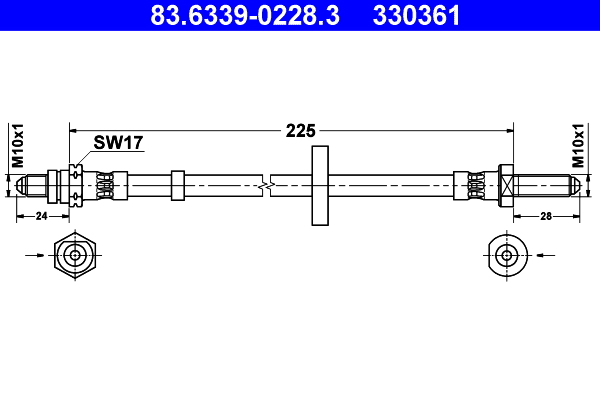 ATE 83.6339-0228.3_ATE Gumifékcső