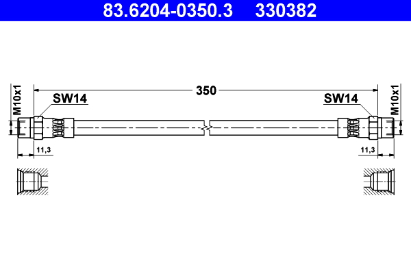 ATE Gumifékcső 83.6204-0350.3_ATE