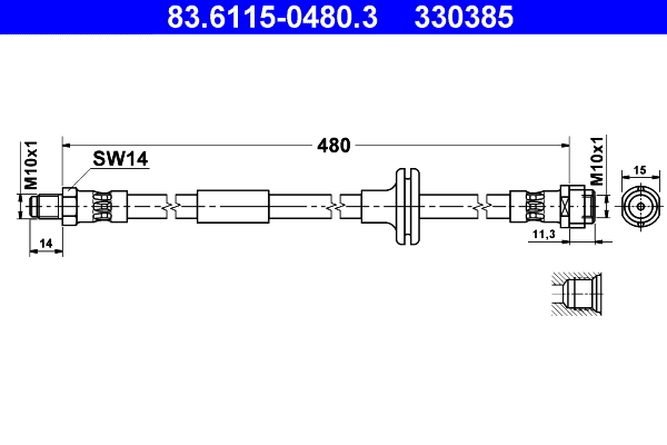 ATE 83.6115-0480.3_ATE Gumifékcső