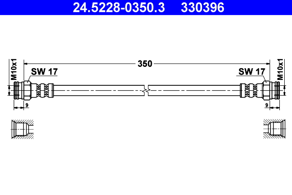 ATE Gumifékcső 24.5228-0350.3_ATE