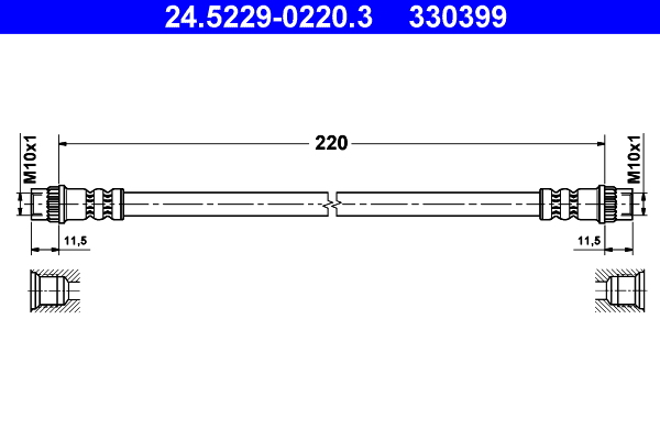 ATE Gumifékcső 24.5229-0220.3_ATE