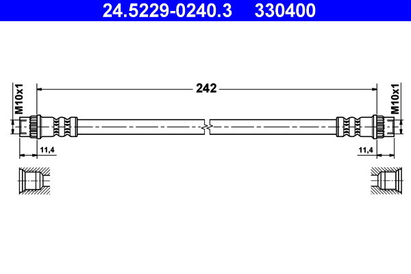 ATE Gumifékcső 24.5229-0240.3_ATE