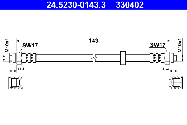 ATE Gumifékcső 24.5230-0143.3_ATE