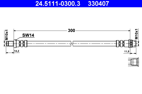 ATE Gumifékcső 24.5111-0300.3_ATE