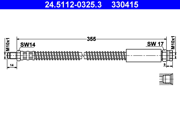 ATE Gumifékcső 24.5112-0325.3_ATE